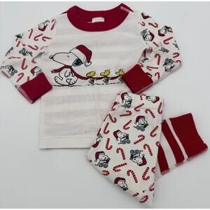 Hanna Andersson 2T Peanuts Snoopy 2 Piece Long Pajama Set
